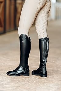RoseMuse　fur attach stretch long boots Horze Horze Rover Dr Boot-black Wide